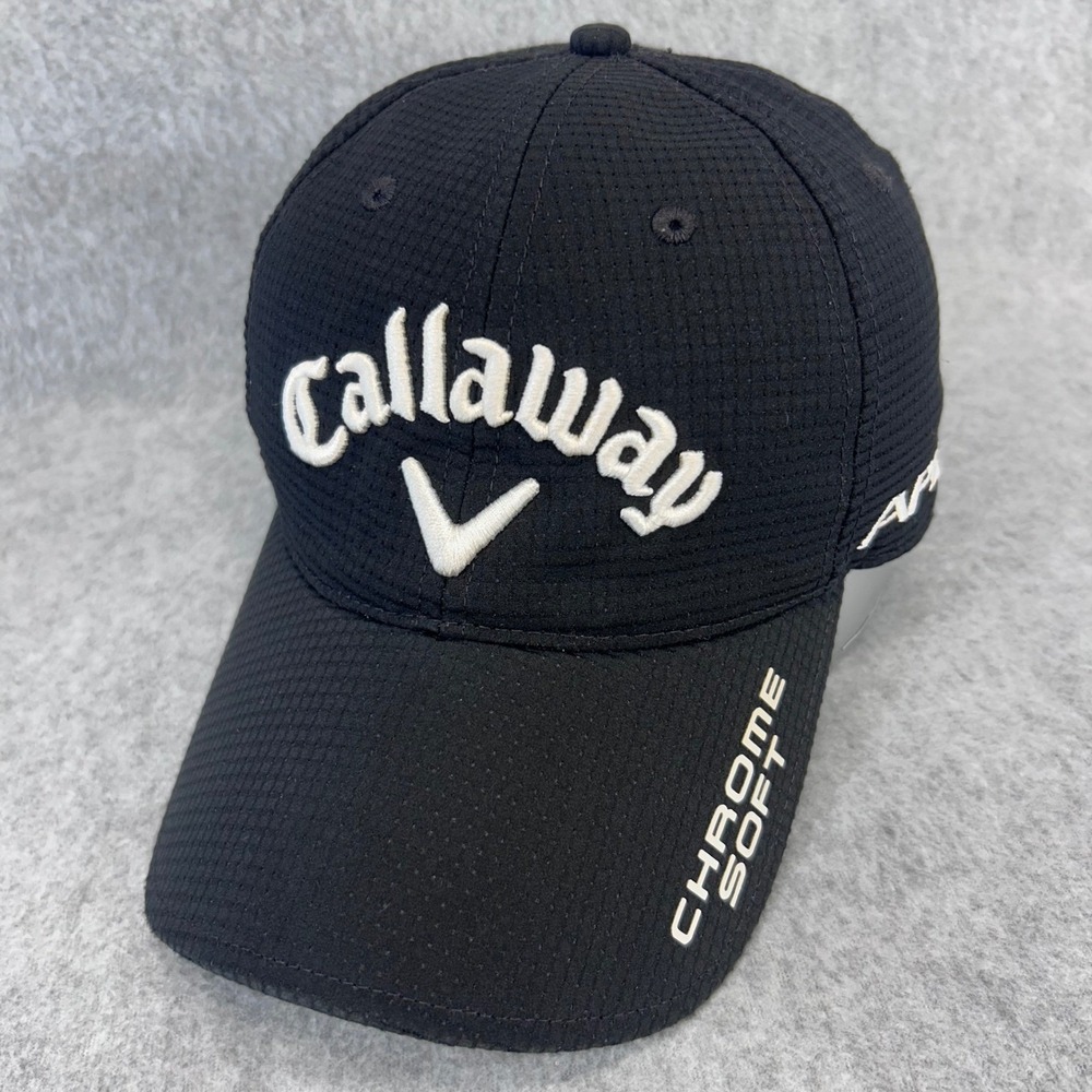 Callaway Golf Hat Mens Black Adjustable Chrome Soft Apex Odyssey Mavrik Tour Cap